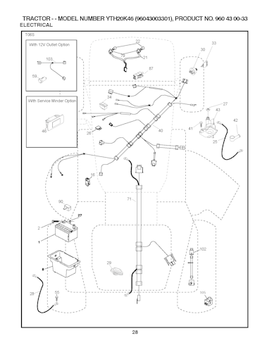 Husqvarna Gartentraktoren 96043003301 YTH20K46