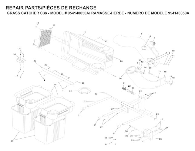 Husqvarna Zubehör für Aufsitzmäher C38, 954140050A, 1999-05