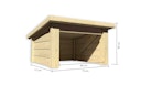 Karibu Woodfeeling Rasenmähroboterhaus 1 Pultdach - B 73 x T 77 cm - 19 mm
