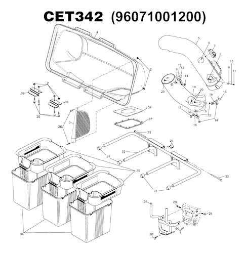 Husqvarna Zubehör für Aufsitzmäher 96071001200 Collector