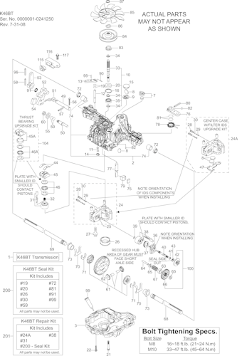Husqvarna Motoren & Getriebe K46 BT, 504054208, 2008-01