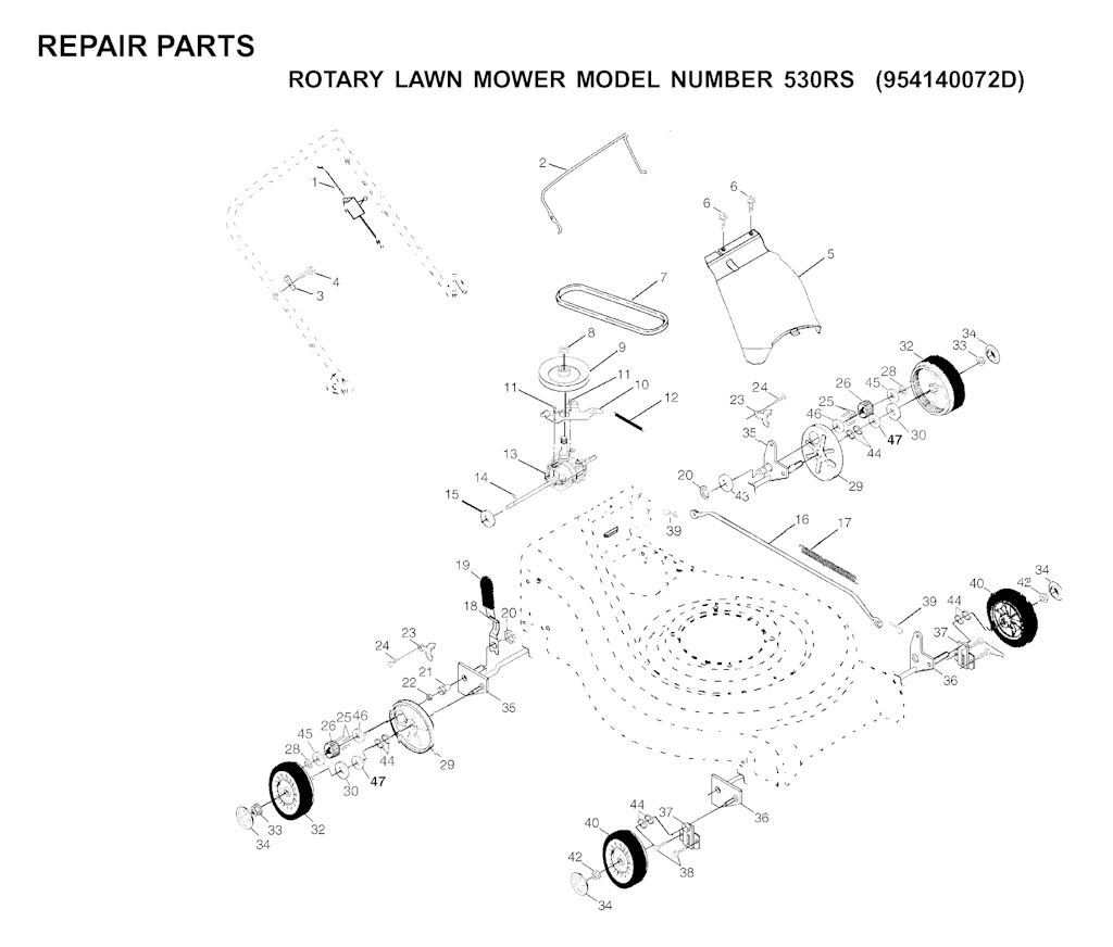 Explosionszeichnung Ersatzteile