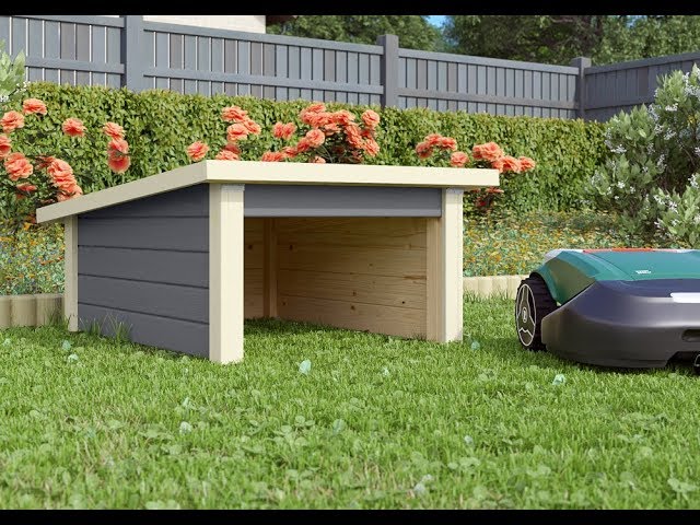 Karibu Woodfeeling Rasenmähroboterhaus 1 Pultdach - B 73 x T 77 cm - 19 mm